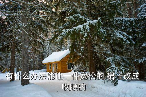 有什么办法能让一件宽松的 裙子改成 收腰的