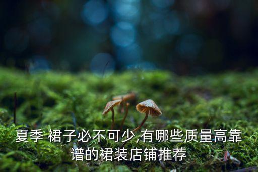 夏季 裙子必不可少,有哪些质量高靠谱的裙装店铺推荐