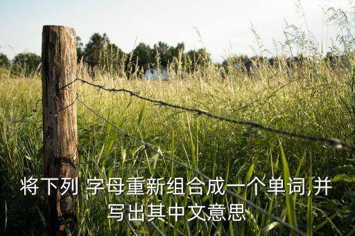 将下列 字母重新组合成一个单词,并写出其中文意思