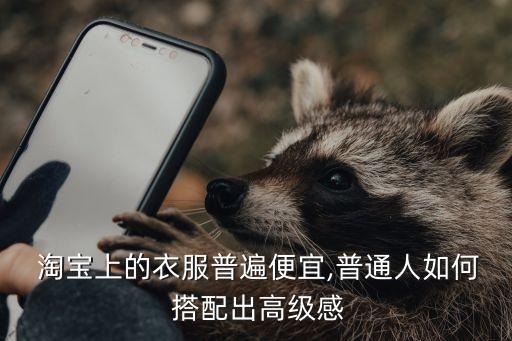  淘宝上的衣服普遍便宜,普通人如何 搭配出高级感