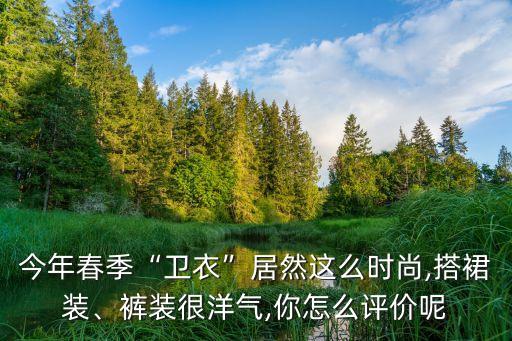 今年春季“卫衣”居然这么时尚,搭裙装、裤装很洋气,你怎么评价呢