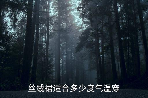 丝绒裙适合多少度气温穿