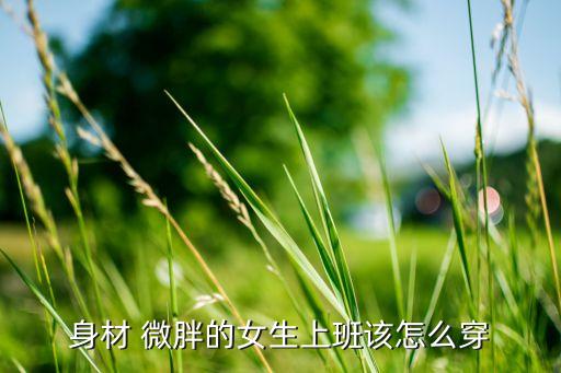 身材 微胖的女生上班该怎么穿
