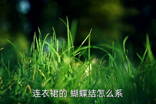 夏天裙子蝴蝶结怎么系,上带和两条带之间形成蝴蝶结左边