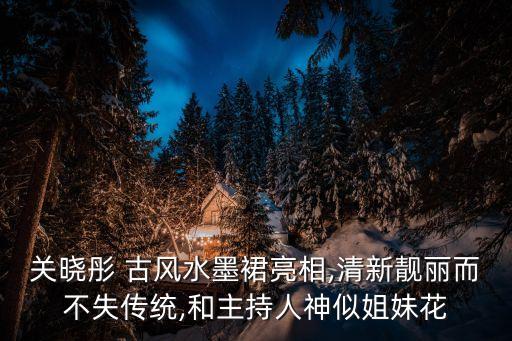 关晓彤 古风水墨裙亮相,清新靓丽而不失传统,和主持人神似姐妹花