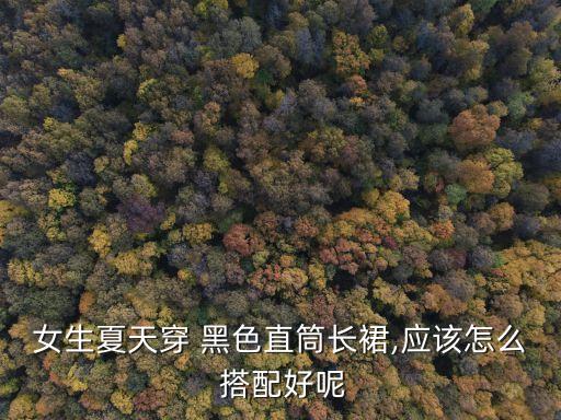 女生夏天穿 黑色直筒长裙,应该怎么 搭配好呢