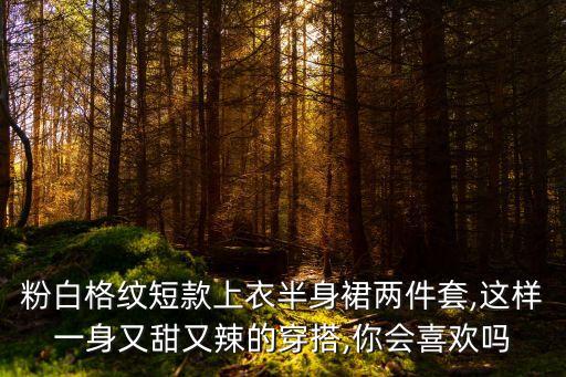 粉白格纹短款上衣半身裙两件套,这样一身又甜又辣的穿搭,你会喜欢吗