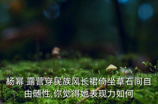 杨幂 露营穿民族风长裙倚坐草石间自由随性,你觉得她表现力如何