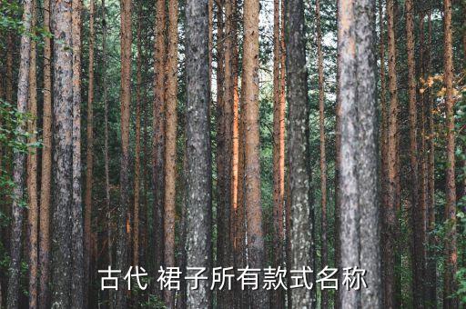 古代 裙子所有款式名称