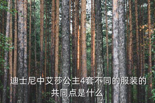  迪士尼中艾莎公主4套不同的服装的共同点是什么