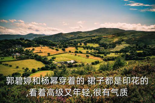 郭碧婷和杨幂穿着的 裙子都是印花的,看着高级又年轻,很有气质