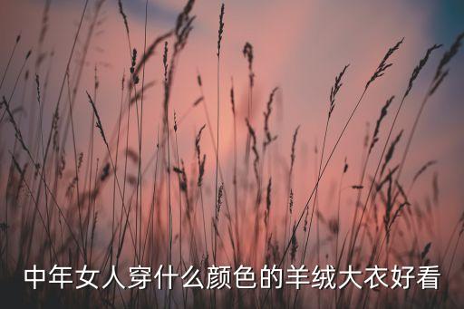 中年女人穿什么颜色的羊绒大衣好看