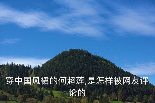 穿中国风裙的何超莲,是怎样被网友评论的