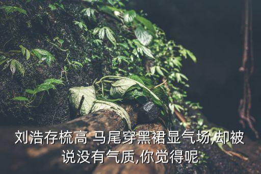 刘浩存梳高 马尾穿黑裙显气场,却被说没有气质,你觉得呢