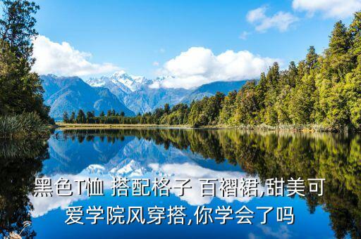百褶裙搭配T恤的裙子,黑色百褶裙搭配什么颜色t恤好看
