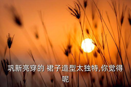 巩新亮穿的 裙子造型太独特,你觉得呢