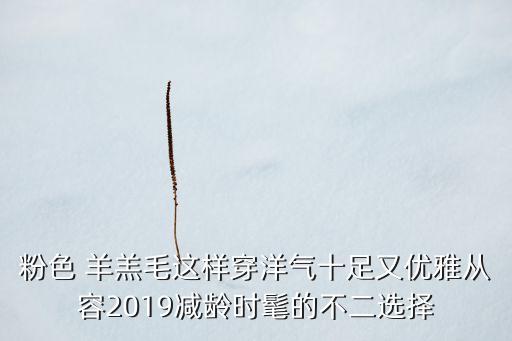 粉色 羊羔毛这样穿洋气十足又优雅从容2019减龄时髦的不二选择
