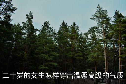 二十岁的女生怎样穿出温柔高级的气质
