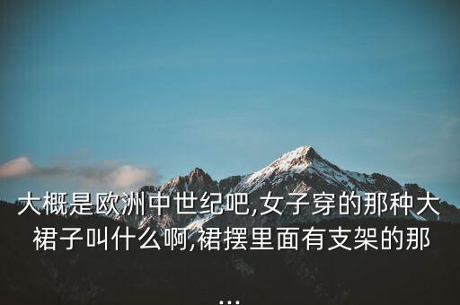 大概是欧洲中世纪吧,女子穿的那种大 裙子叫什么啊,裙摆里面有支架的那...