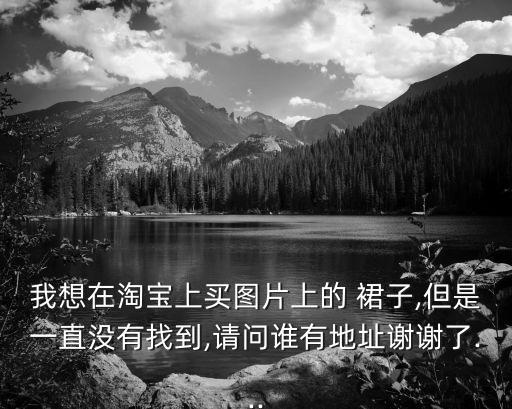 我想在淘宝上买图片上的 裙子,但是一直没有找到,请问谁有地址谢谢了...