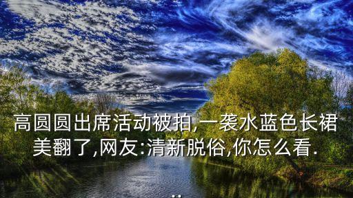 高圆圆出席活动被拍,一袭水蓝色长裙美翻了,网友:清新脱俗,你怎么看...