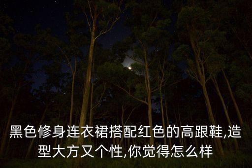 黑色修身连衣裙搭配红色的高跟鞋,造型大方又个性,你觉得怎么样