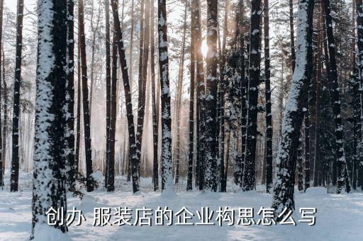 创办 服装店的企业构思怎么写