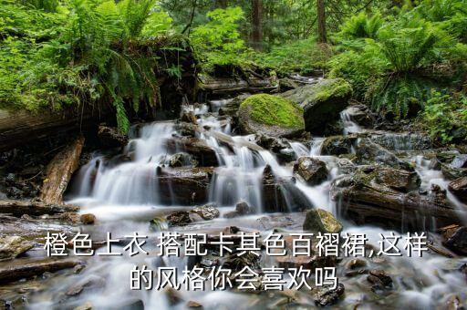  橙色上衣 搭配卡其色百褶裙,这样的风格你会喜欢吗