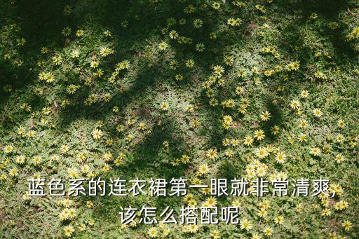  蓝色系的连衣裙第一眼就非常清爽,该怎么搭配呢