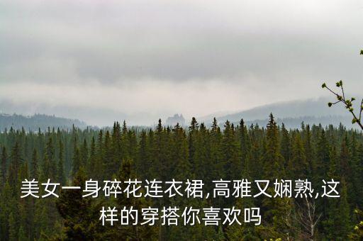 美女一身碎花连衣裙,高雅又娴熟,这样的穿搭你喜欢吗