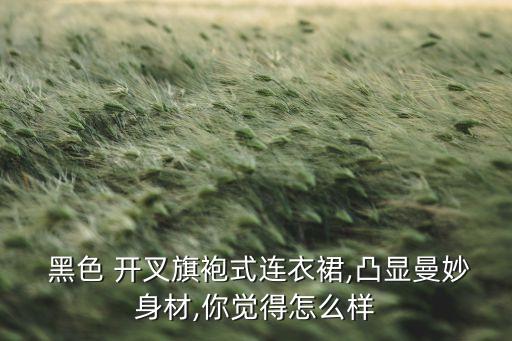  黑色 开叉旗袍式连衣裙,凸显曼妙身材,你觉得怎么样
