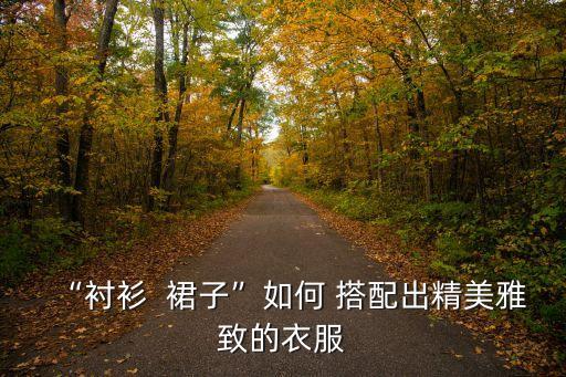“衬衫  裙子”如何 搭配出精美雅致的衣服