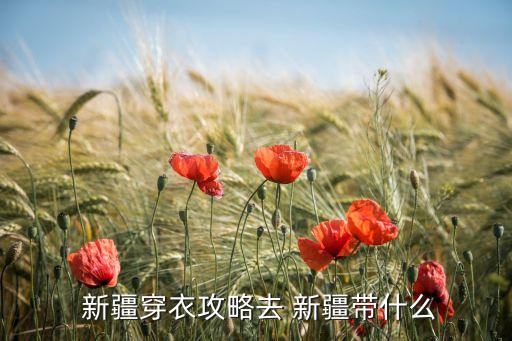  新疆穿衣攻略去 新疆带什么