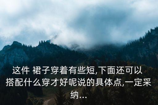这件 裙子穿着有些短,下面还可以 搭配什么穿才好呢说的具体点,一定采纳...