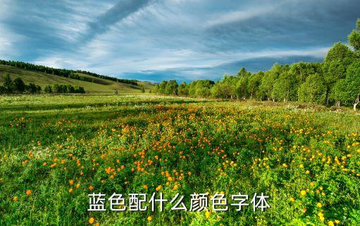 蓝色配什么颜色字体