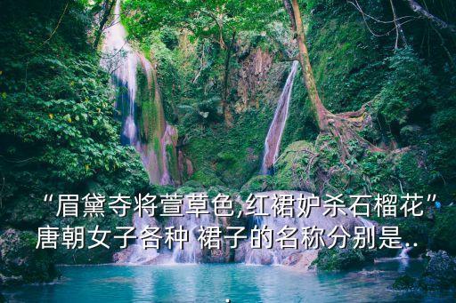 “眉黛夺将萱草色,红裙妒杀石榴花”唐朝女子各种 裙子的名称分别是...
