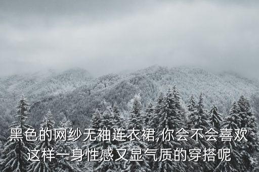 黑色的网纱无袖连衣裙,你会不会喜欢这样一身性感又显气质的穿搭呢