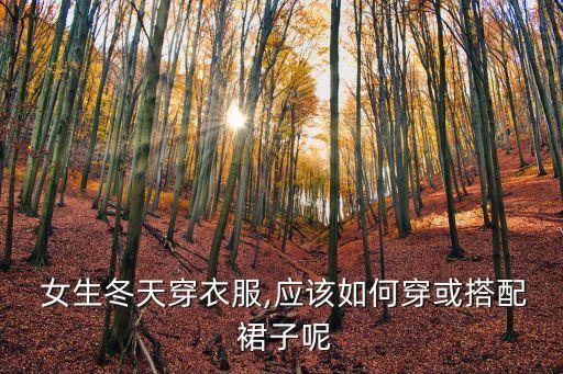  女生冬天穿衣服,应该如何穿或搭配 裙子呢