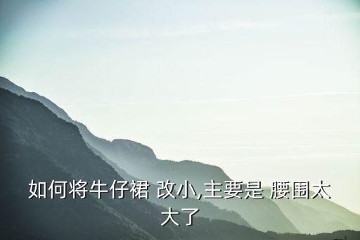 如何将牛仔裙 改小,主要是 腰围太大了