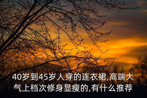 40岁到45岁人穿的连衣裙,高端大气上档次修身显瘦的,有什么推荐