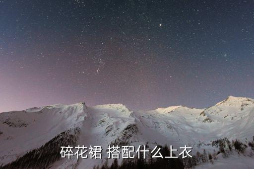 碎花裙 搭配什么上衣