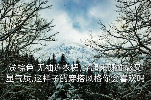 浅棕色 无袖连衣裙,穿起来既性感又显气质,这样子的穿搭风格你会喜欢吗...
