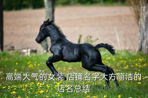 高端大气的女装 店铺名字大方简洁的店名总结