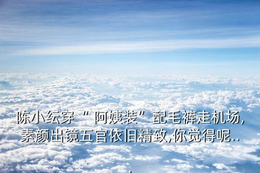 陈小纭穿“ 阿姨装”配毛裤走机场,素颜出镜五官依旧精致,你觉得呢...