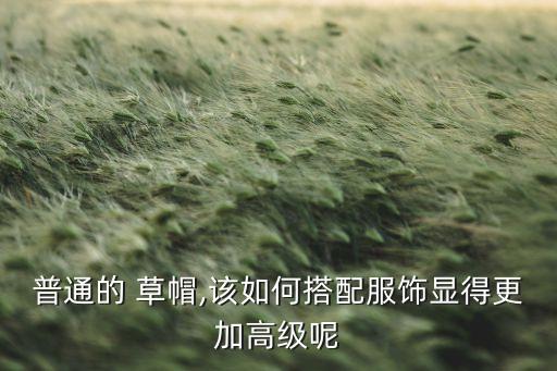 普通的 草帽,该如何搭配服饰显得更加高级呢