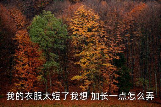 我的衣服太短了我想 加长一点怎么弄