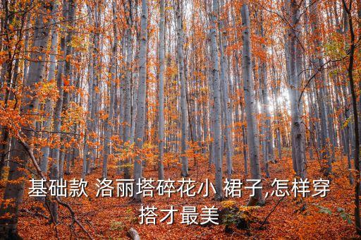 基础款 洛丽塔碎花小 裙子,怎样穿搭才最美