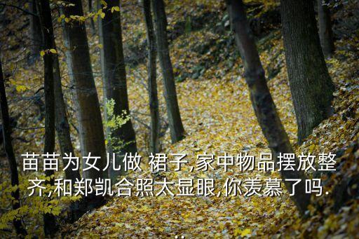 苗苗为女儿做 裙子,家中物品摆放整齐,和郑凯合照太显眼,你羡慕了吗...