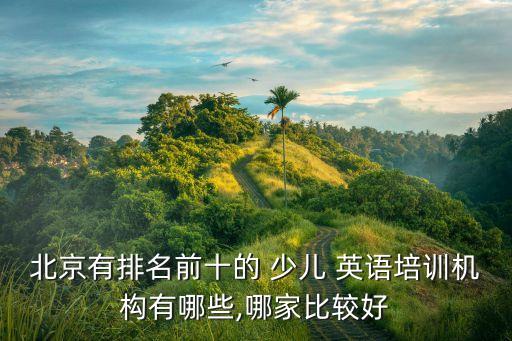北京有排名前十的 少儿 英语培训机构有哪些,哪家比较好