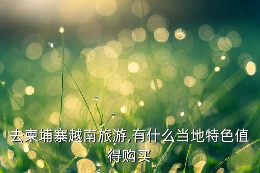 去柬埔寨越南旅游,有什么当地特色值得购买